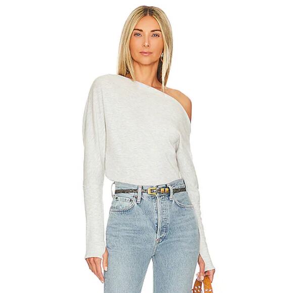 New Free People Fuji Thermal Top in Heather Grey Size L - Picture 1 of 9